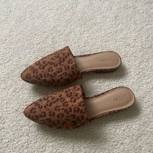 Cheetah print loafers